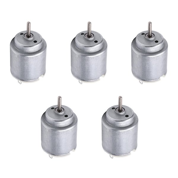 Fielect 5Pcs DC Motor 1.5-6V 5000-20000RPM Micro Motor Mini Motor Electric Motor Round Shaft for RC Boat DIY Car Toys Model DIY Hobby