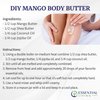 Essential Living: Unrefined Mango Butter - For Raw and Organic Lip Balms, Body Lotion, Body Butter, Body Scrub and Organic Soap Making - 16-oz. Jar - 100% Natural