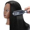 SOPHIRE 16" 100% Real Hair Mannequin Head with stand, Hairdresser Cosmetology Mannequin Manikin Training Practice Doll Head for Braiding Hairstyling - Black