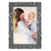 Malden International Designs Morgan Pewter Metal Picture Frame, 4x6, Silver