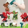 TOY Life 4-Pack Take Apart Dinosaur STEM Toys for Ages 3-12, Educational Building & Construction Set, Toddler Boys Gift, Preschool Learning Dinosaur Games with Tools