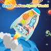 Wooden Montessori Rocket Ship, Activity Cube Toys for 18m+ Baby, Montessori Toys for 2 Year Old Boy & Girl Birthday Gifts, 2 Year Old boy Toys Multipurpose Educational Toy for Toddler