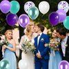 Mermaid Party Balloons, 60 Pack 12Inch Metallic Purple Green Teal Blue White Latex Balloons with Confetti Helium Balloons for Girls Mermaid Theme Birthday Party Baby Shower Wedding Party Decorations