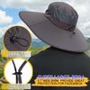 HLLMAN Super Wide Brim Sun Hat-UPF 50+ Protection,Waterproof Bucket Hat for Fishing, Hiking, Camping,Breathable Nylon & Mesh Dark Grey