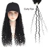 Yunkang Goddess Faux Locs Wig Hat With Curly Locs For Black Women Synthetic Bohemia Locs Twist Crochet Curls Braids with Cap Hippie dreadlock Wig Baseball Cap Braided Wigs (18inch, 1B)