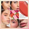 Multi-Use Makeup Blush Stick, Soft Cream Blush Makeup, Waterproof Natural Solid Moisturizer Blusher Stick, Multi-purpose Blush Stick for Eye, Cheek and Lip (Orange, M)