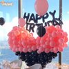 16 Inch Happy Birthday Balloon, Black Happy Birthday Balloons Banner Aluminum Foil Letters Balloons for Birthday Party Decorations Supplies