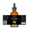 GreenIVe Castor Oil Organically Grown 100% Pure 4 fl oz Bottle Cold Pressed, Hexane Free, Eyelash and Eyebrow Growth Serum, Skin Moisturizer Detox and Wraps