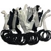 KoolMch Elastic Ribbon Hair Ties,no crease ponytail holder,for Girl and Women,suitable for fitness, yoga, and outdoor sports (Black,White, Silver gray) (black)