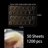 1200 Pcs 50 Sheets Nail Adhesive Tabs Nail Glue Stickers for Press on Nails Adhesive Tabs Waterproof Nail Stickers for Press ons Nail Sticky Tabs Double Sided Nail Jelly Sticker Double Sided Tips