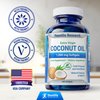 YounGlo Research Coconut Oil 1000 mg 100% Cold-Pressed Organic Extra Virgin Coconut Oil 180 Vegan Softgel Capsules Keto-Friendly Dietary Supplement Support for Hair, Nails & Skin Health