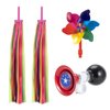 Kids Bike Horn Set, Children Bicycle Bell with 2 Pcs Bike Handle Streamers, and Windmill Kid Bike Accessories for Girls or Boy(Red)