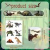 60PCS Realistic Dinosaur Party Favors Set include 36Pcs Dinosaur Temporary Tattoos Stickers, 24Pcs Dinosaur Slap Bracelet for Forest Dinosaur Dino Party Favors Prehistoric Dinosaur Themed Supplies