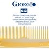 Giorgio G33 FineTooth and WideTooth Pocket Comb - Hair Styling Comb for Men and Women, Handmade Beard Comb for Men, Barber Comb, and Mustache Comb for Grooming and Saw Cut Polished Travel Comb
