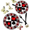 50Pcs Casino Party Supplies Poker Paper Plates Set 9"Playing Card Dinner Plates 7"Casino Plates for Casino Night Poker Game Theme Poker Card Playing Club Heart Poker Casino Birthday Party Decor