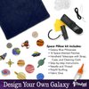 Easy Sew Space Pillow Kit with Planet Patches, Kids Telescope, Learn Astronomy Solar System, Make Your Own Plush Craft, Sewing Kit for Beginners Interactive Science Project Kit