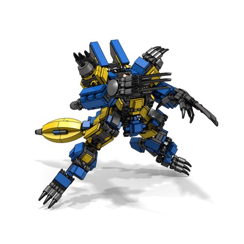 LetMay Original Series Wolfwere Man MOC Frame Mech Building Blocks Robot 423 Parts