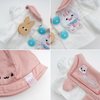 CALEMBOU Doll Clothes, 4 Inches Cute Macaron Animal Series Doll Clothes Suit for 6.7 Inches Labubu, Kawaii Doll Accessories Toys Gifts for Girls(Only Clothes) (Cuddly Bunny)