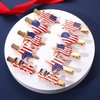 NVENF American Flag Hair Clips for Women Enamel Rhinestone Star Heart Hairpins USA Independence Day Hair Barrettes Dainty 4th of July Hair Accessory (5 Pairs)