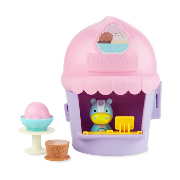 Skip Hop Pretend Play Zoo Ice Cream Shoppe Playset, Toy for Kids 2 Years and Up, Unicorn