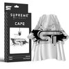 Supreme Trimmer Premium Barber Cape | Professional Hair Stylist Waterproof, Hook Closure Cape; Salon, Barber, or Home Use | Ghost Ink