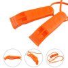AUGSUN 40 Pcs Emergency Safety Whistle Plastic Whistles Set with Lanyard,Red and Orange