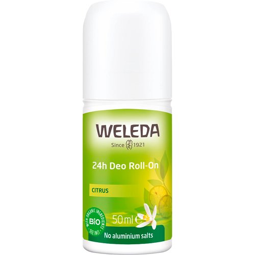 Weleda 24 Hour Roll-On Deodorant, Citrus,Yellow 1.7 Fluid Ounce