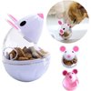 Juroicessry Beige Interactive Toys for Cats, Play Cat Toy Pet Cat Kitten Mouse Shape Treat Holder Food Storage Dispenser Chew Play Toy for Indoor Cat and Kitten Exercise Cat Mice and Animals Toys
