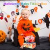 Cenmeytoy Halloween Baby Tissue Box Toy, Soft Montessori Tissue Box Baby Toys, High Contrast Crinkle Paper Sensory Toy for Boys Girls Kids Early Learning Gifts, Halloween Party Favors Gifts