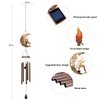 YJFWAL Solar Moon Fairy Wind Chimes, Solar Flame Ball with Angel Decor Wind Chimes for Outside Garden, Gifts for Mom, Women, Grandma, Memorial Chimes Birthday Gardening Gifts