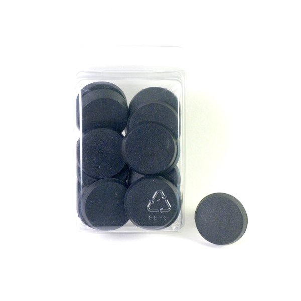 Hedral Value Pack of 20-32MM Round Black Miniature Model Bases for Tabletop or Miniature Wargames