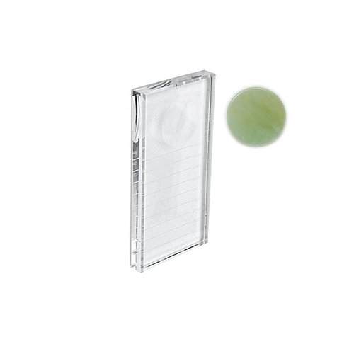Alluring Eyelash Extension Glass Lash Holder Palette, Lash Tile, Strip Lash Organizer, Eyelash Extension Tools Supplies (1 Lash Palette & 1" Jade Stone)