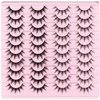 Losha Manga Lashes Natural Look Wispy False Eyelashes 20 Pairs 2 Styles Mixed Soft Fake Eye Lashes Pack Vegan Asian Anime Eyelashes (20P-Manga)