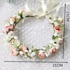 Lopsity Women Rose Floral Flower Crown Headband Rose Halo Wreath Wedding Bridal Hair Garland Ajustable Flower Hair Wreath (style2-pink)
