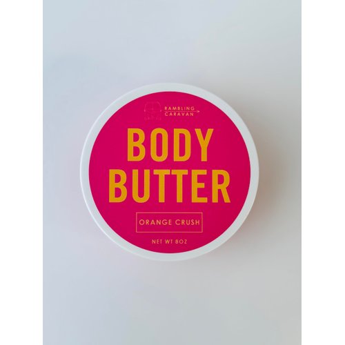 RAMBLING CARAVAN Body Butter, Orange Crush, 8oz, Body Moisturizer, Orange Crush
