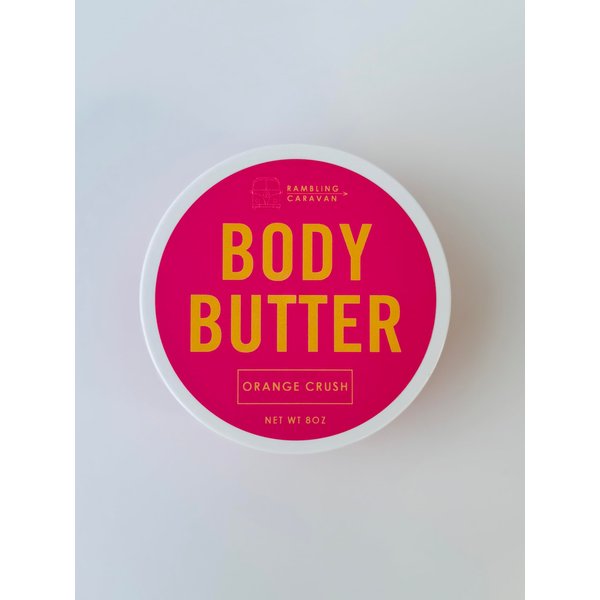 RAMBLING CARAVAN Body Butter, Orange Crush, 8oz, Body Moisturizer, Orange Crush