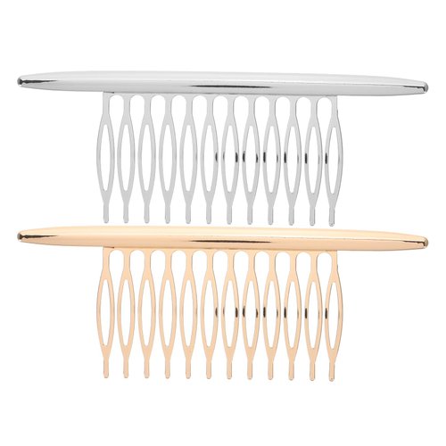 LALAFINA 2pcs Hair Side Comb Metal Twist Hair Clips Pins Bridal Clip Combs for Women Girls Party Wedding Veil Bridal Hair Accessories