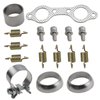 Exhaust Pipe Manifold Gasket Spring Rebuild Kit Replacement for Polaris Ranger RZR 800 EFI 2008-2010 Sportsman Ranger 700 800 900 5811511 3610047 7041804 7041687 5257254