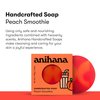 ANIHANA Handcrafted Natural Soap with Coconut Oil, Gentle Cleansing, Paraben Free, Refreshing Peach Smoothie Scent, 4.23 oz