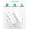 Power Strip Surge Protector 10Ft - Wall Mount, Flat Plug, Long Extension Cord with Multiple Outlets, 9 Widely Spaced Outlets and 3 Side Design, Overload Protection for Home Office