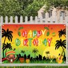 Avezano Reggae Birthday Backdrop Palm Tree Reggae Party Decorations Banner Rasta Jamaican Music Themed Happy Birthday Party Supplies Reggae Music Party Banner 70.8 x 43.3 Inch