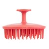 Tangols Triple-Fold Elastic Shampoo Hair Brush with Flexible-Soft Bristles, Promotes Hair Growth & Dandruff Removal, Scalp Exfoliator Head Massager Shampoo Shower Brush for All Hair Types (Red)
