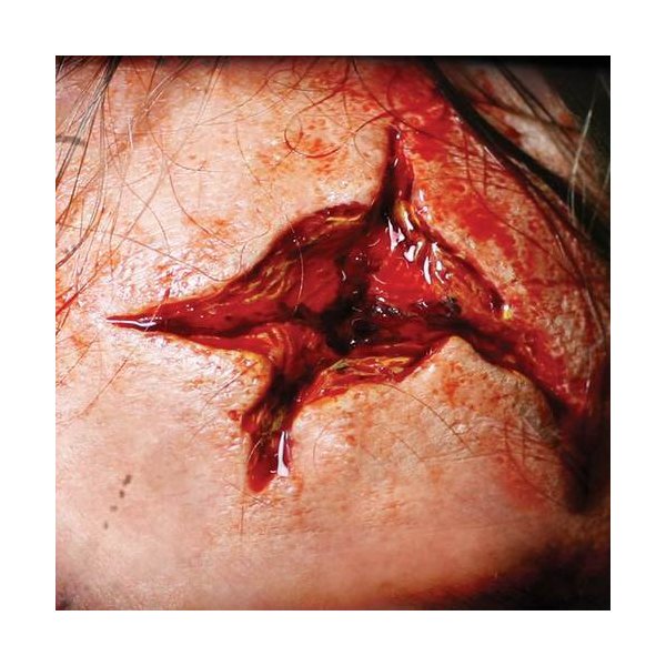 Tinsley Transfers POINT BLANK/Gun Shot - Film Quality Realistic 3D Prosthetic Makeup FX Transfer. Apply With Water.