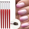 DANNEASY 5Pcs Ombre Nail Brush Wooden Nail Ombre Brush Acrylic Nail Art Brushes Nail Pens Nail Gradient Brush Nail Design Brushes Nail Art Tools