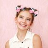 2PC Cow Print Hair Bow Clips 4 Inch Pink Cowgirl Pigtail Bows Farm Party Costume Hair Accessories
