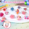 Little Girl Jewelry Rings Toys in Box, Adjustable Rings for Kids, 30 PCS Cute Costume Jewelry Princess Party Favors Birthday Easter Christmas Valentines Gifts for 3 4 5 6 7 8 9 Year Old Girls