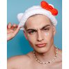 The Crème Shop Hello Kitty x Plush Spa Headband with Hello Kitty's Signature Bow, Face Wash Hair Band For Women