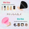 8 Pieces Triangle Powder Puff with 4 Travel Cases, Triangle Makeup Puff, Reusable Velour Cosmetic Foundation Blender Sponge for Loose Powder Body Powder, Beauty Makeup Tools (4 colors)