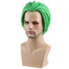MAGQOO Men Short Straight Green Wig Halloween Cosplay Wig Anime Costume Wig