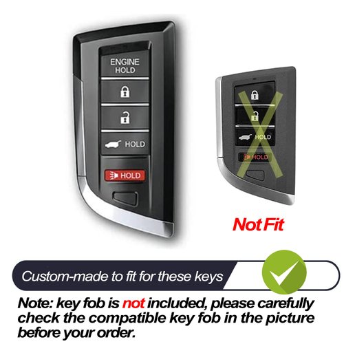 MECHCOS Fit for Acura Integra MDX RDX Key Fob Cover Case Remote Holder Skin TPU Protector Keyless Entry Sleeve Accessories